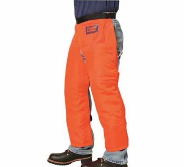 Chainsaw Chaps, Orange, Nylon, , 39 in Length